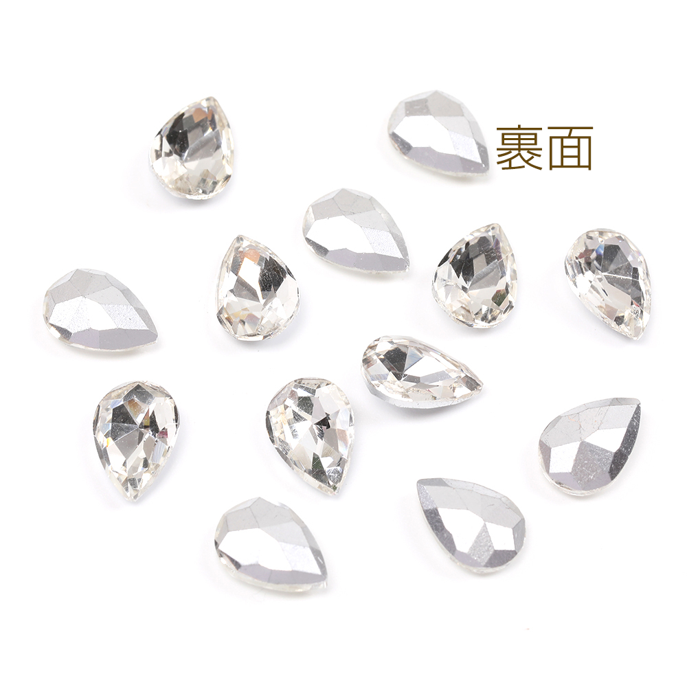 ビジューストーン Vカットガラスストーン ラインストーン しずく型 雫
