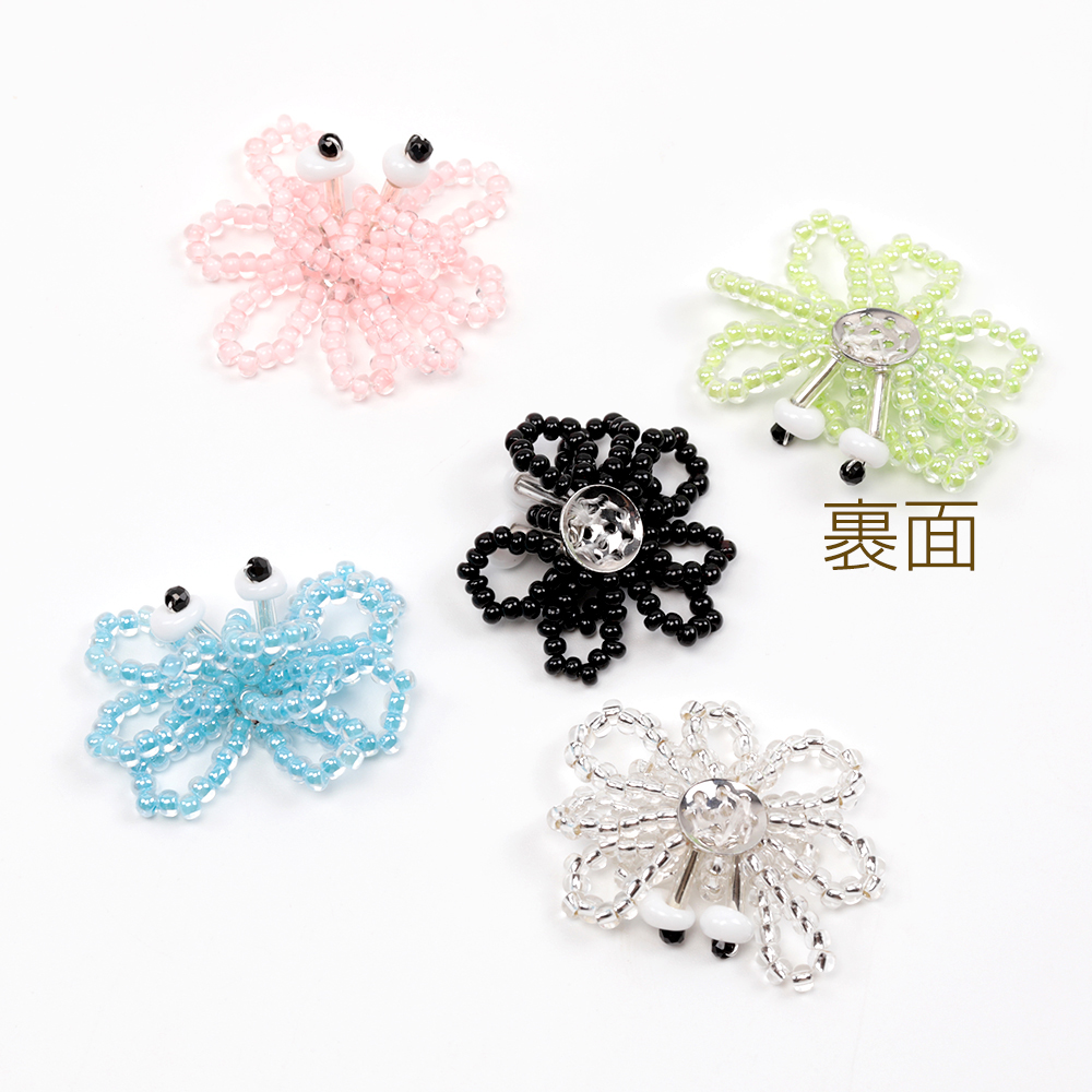 ワイヤービーズパーツ 可愛い目玉装飾 ビーズワイヤーフラワーパーツ