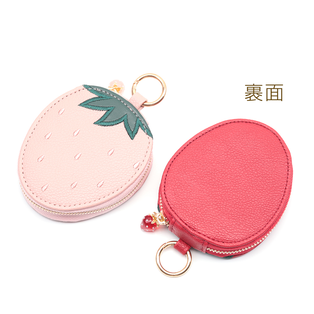 キーホルダーポーチ いちごポーチ イチゴ 苺 小物入れ アクセサリー