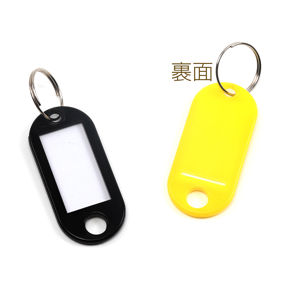 キーホルダー ネームタグ プラスチック タグキーホルダー リング付き
