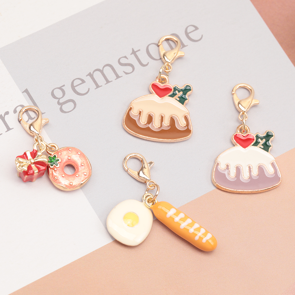 カニカン付きチャーム フルーツ スイーツ ケーキ ドーナツ フラワー