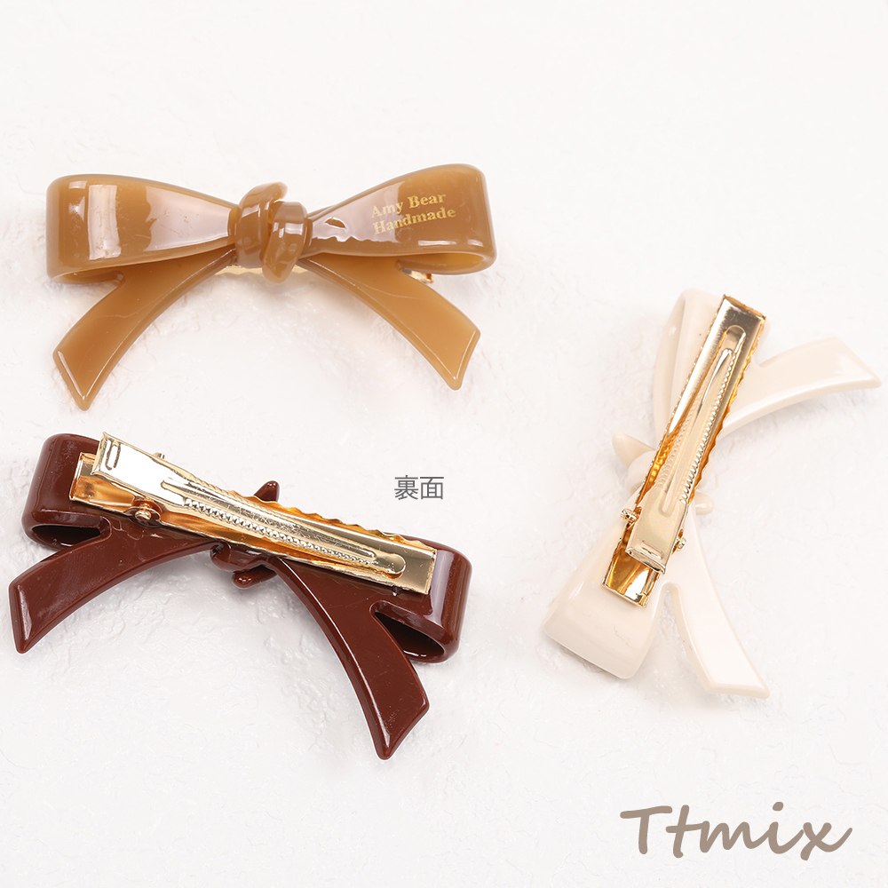 ヘアクリップ 13 ヘアクリップ リボン 13×37mm（1ヶ） : ビーズアンドパーツ - 通販