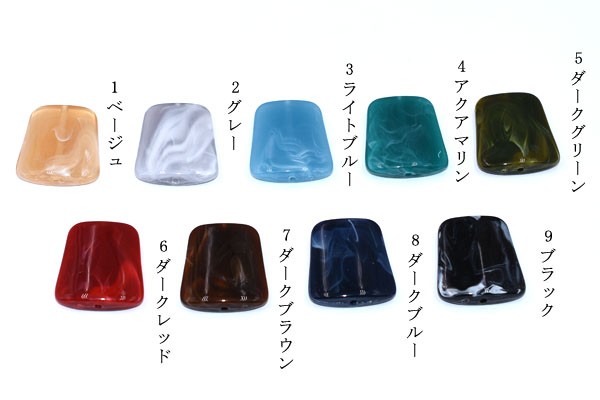 アクリルビーズ 不規則四角 28×32mm ビーズパーツ【10ヶ】の説明