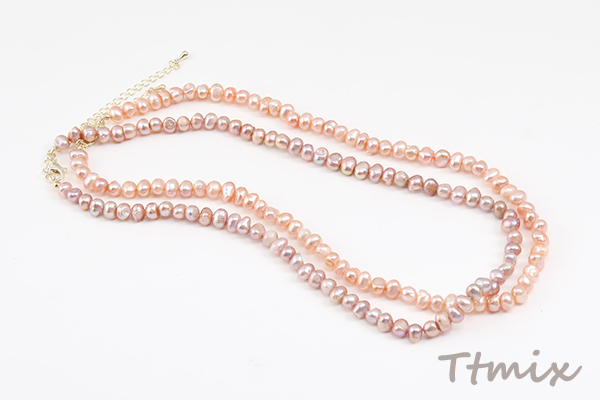 高品質淡水パールネックレス 不規則型 6-7mm（1連） : ビーズアンド