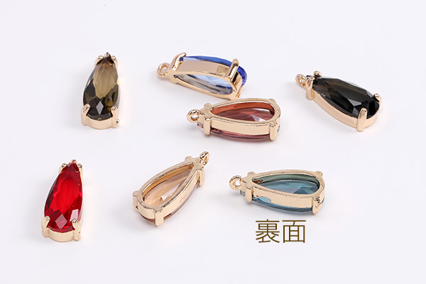 0027-7 ワインレッド　高品質しずく形ガラスチャーム 0027-7 ワインレッド 高品質しずく形ガラスチャーム