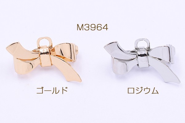 ブローチピン リボンB カン付き 15×26mm【2ヶ】 : ビーズアンド