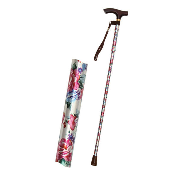 幸和製作所 プリント柄ピッチ付折りたたみ式杖 OD-E09 介護用杖 おしゃれ 女性｜yua-shop｜02