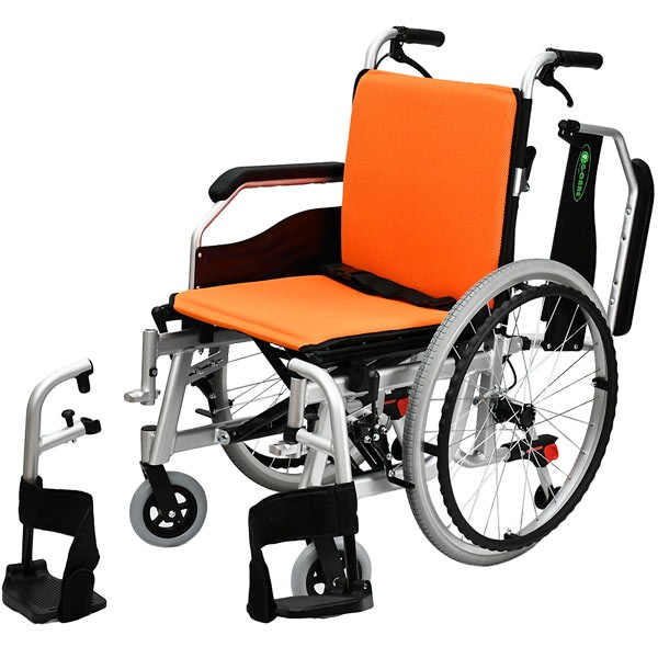 車椅子 折りたたみ G-CARE 自走式アルミ製多機能タイプ車いす GC22-WHU