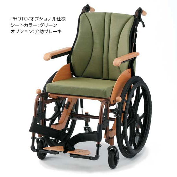 日進医療器 車椅子 車いす 車イス NEO-1 自走用 ノーパンク仕様