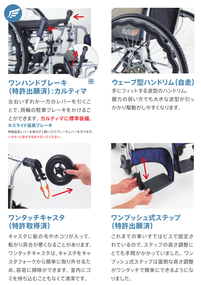 ミキ 車椅子 軽量 コンパクト MiKi CRT-SG-5 自走式 カルティマ