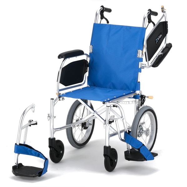 車椅子 軽量 コンパクト介助式 日進医療器 スーパー軽量+αシリーズ 多機能タイプ NAH-L7αW Aパッケージ《非課税》