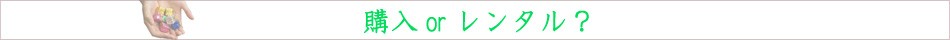 購入orレンタル?