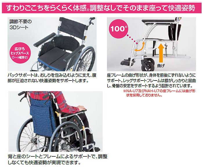 日進医療器　自走用　軽量　ULTRAシリーズ　車椅子　NA-U1 折りたたみ式 楽天市場】車椅子 折り畳み 【日進医療器 ウルトラシリーズ 多