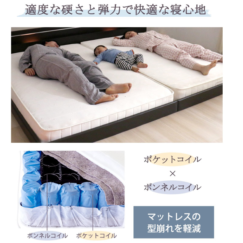 友澤木工 ポケットコイル×ボンネルコイル マットレスS シングル