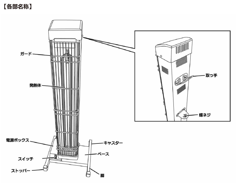ナカトミ 遠赤外線電気ヒーター IFH-10TP 単相200V 業務用 シーズ
