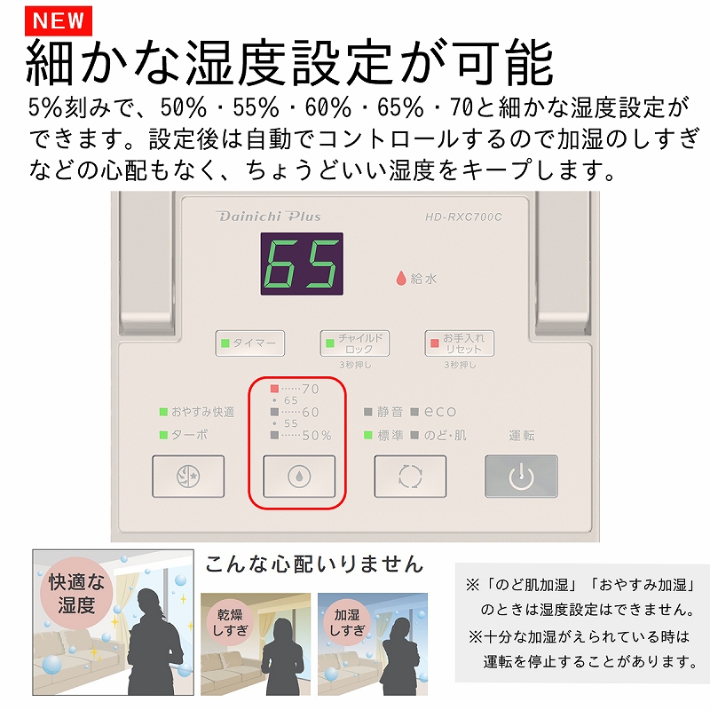 ダイニチ（Dainichi） 気化ハイブリッド加湿器 HD-RXC700C(T) ショコラ