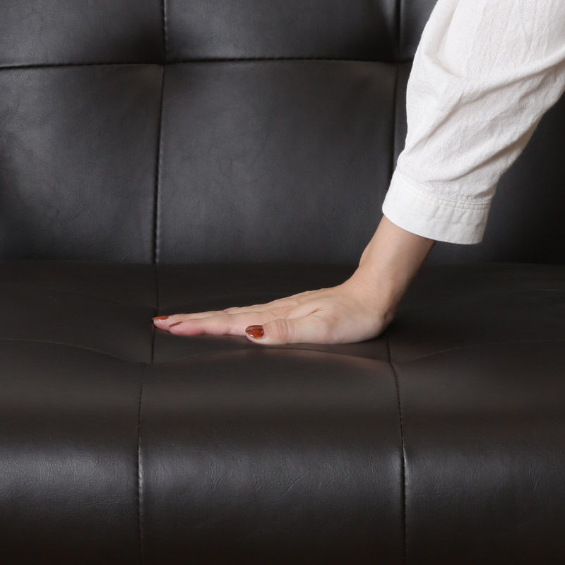 不二貿易 71156 バイキャストPUソファー 1P フレンズ DBR 幅65cm 1人