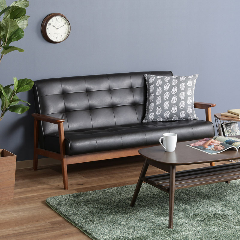 専用【超美品】ソファ 不二貿易（Fuji Boeki） 71157 バイキャストPUソファー 2P フレンズ