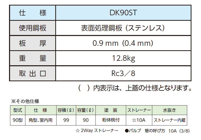 ダイケン 室内用ホームタンク90型 DK90ST 容積99L 容量90L 屋内用 灯油タンク 角型 オイルタンク 2ウェイストレーナー  ワンタッチキャップ付き 代引不可 : 4968957600086 : ユアサeネットショップ Yahoo!店 - 通販 - Yahoo!ショッピング