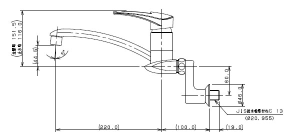 カクダイ シングルレバー混合栓 一般地用 192-321 : ユアサeネット