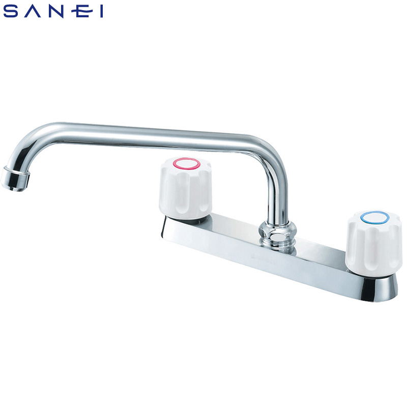 つーさん水栓２台 キッチン用水栓金具 台付き2穴 | 水栓金具（キッチン） | 商品情報