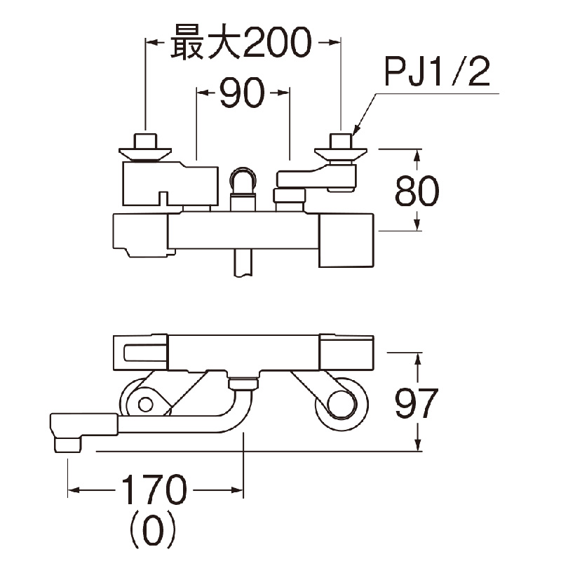 SANEI サーモシャワー混合栓 SK1811CK 寒冷地仕様 浴室 バス用水栓金具