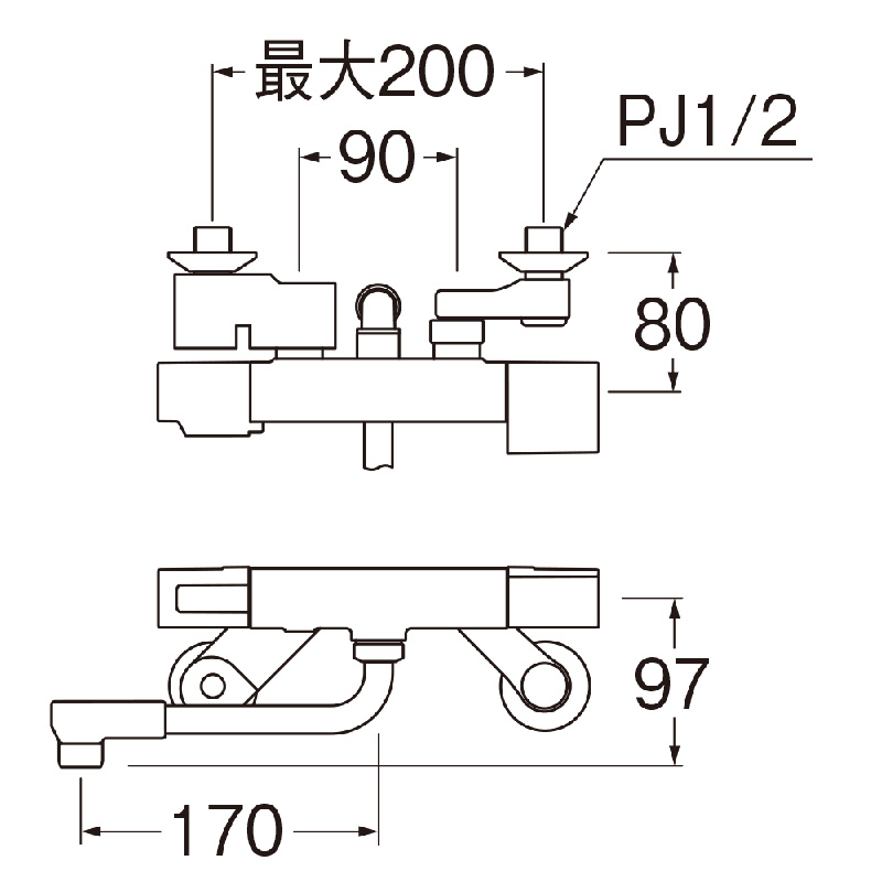 SANEI サーモシャワー混合栓 SK1811DCK 寒冷地仕様 浴室 バス用水栓金具 サーモスタット シャワーバス水栓 節湯B1 三栄水栓_2