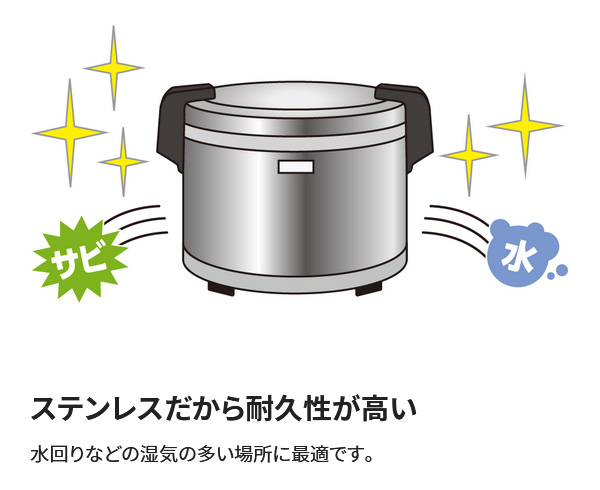 象印（ZOJIRUSHI） 業務用電子ジャー TH-GS60-XA ステンレス 保温ジャー 保温専用 6.0L 約3升3合 取っ手付き内なべ  ご飯がつぶれにくい 移し替えやすい 抗菌加工しゃもじ付き : ユアサeネットショップ Yahoo!店 - 通販 - Yahoo!ショッピング