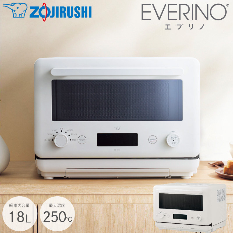 �ۈ� �}�z�[�r�� �I�[�u�������W 18L �G�u���m ES-KA18-WM �y�[���z���C�g �����W 900W �I�[�u�� 250�� �O���� ���ʏĂ� �ԊO���Z���T�[ �� EVERINO ZOJIRUSHI