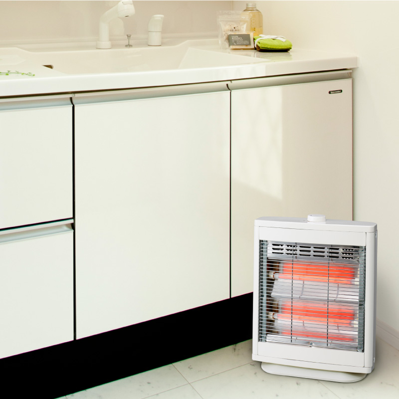 ユアサプライムス 電気ストーブ 800W 400W 2段階切り替え 金属
