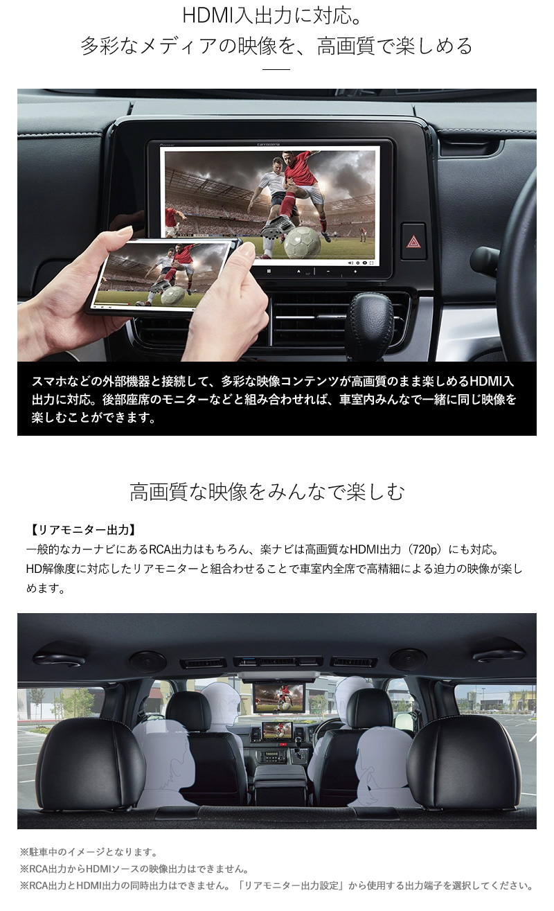カロッツェリア パイオニア 楽ナビ 7V型2D(180mm) AVIC-RZ721 カーナビ