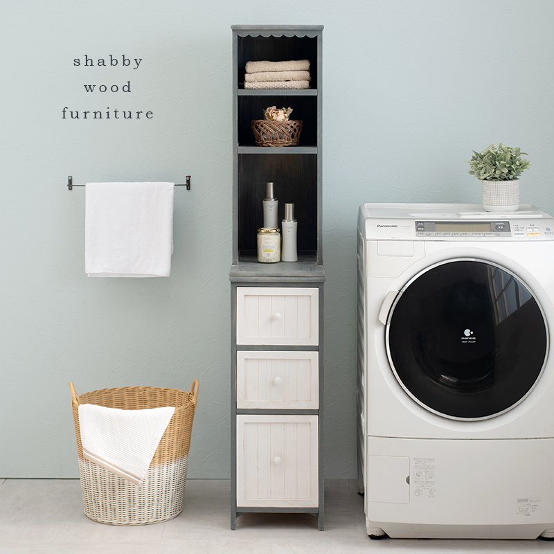 HAGiHARA（萩原） チェスト 幅30cm アンティーク風 収納家具 チェスト