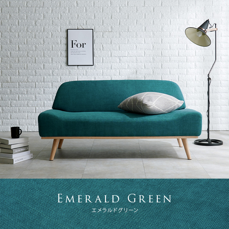 モダン2人掛けソファ イエロー グレー コンパクトサイズが魅力！2人掛けカウチソファ ファブリック仕様