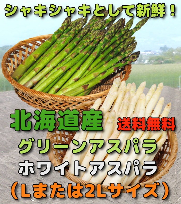 ホワイトアスパラガス 2kg 前後 北海道産 Lまたは2Lサイズ お