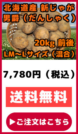 新じゃがいも 北あかり 20kg LMサイズ から Lサイズ 混合 きた