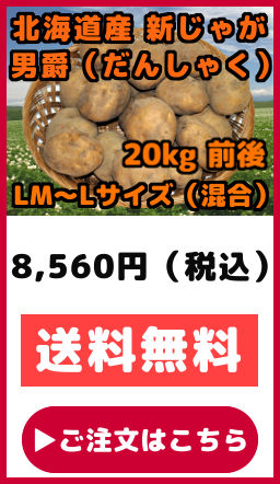 新じゃがいも 北あかり 20kg LMサイズ から Lサイズ 混合 きたあかり