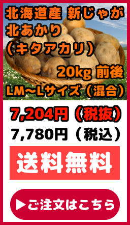 北海道産 新じゃがいも 北あかり 20kg LMサイズ から Lサイズ 混合