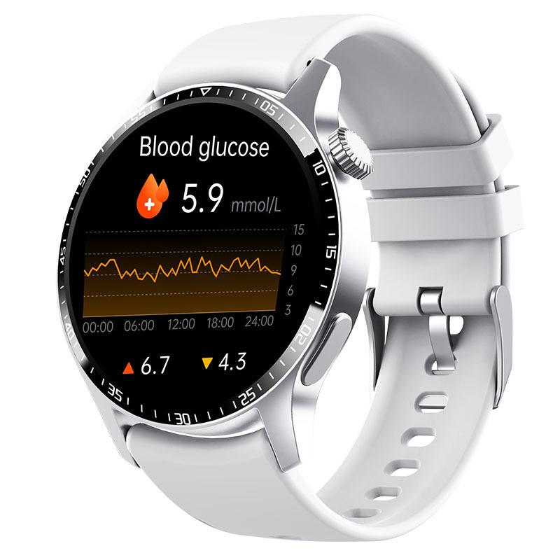 スマートウォッチ 丸型 血糖値 通話機能 血圧測定 日本製センサー Apple android 対応 血中酸素 体温 防水 日本語 ブレスレット 腕時計｜yuina-store1031｜02
