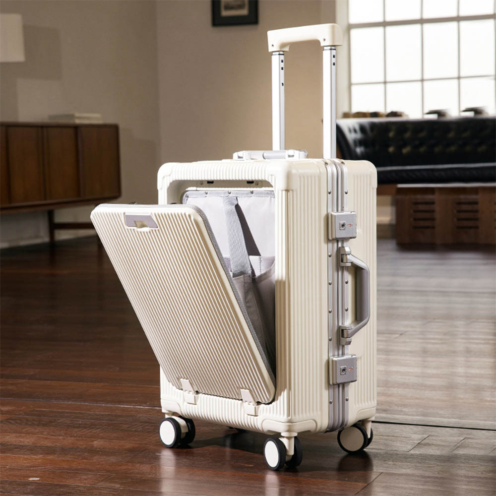 スーツケース 機内持ち込み 軽量 40l 小型 フロントオープン キャリーバッグ フロントポケット キャリーケース S~Mサイズ TSA 大型 旅行 USBポート 2024年新登場｜yuinnshop｜02
