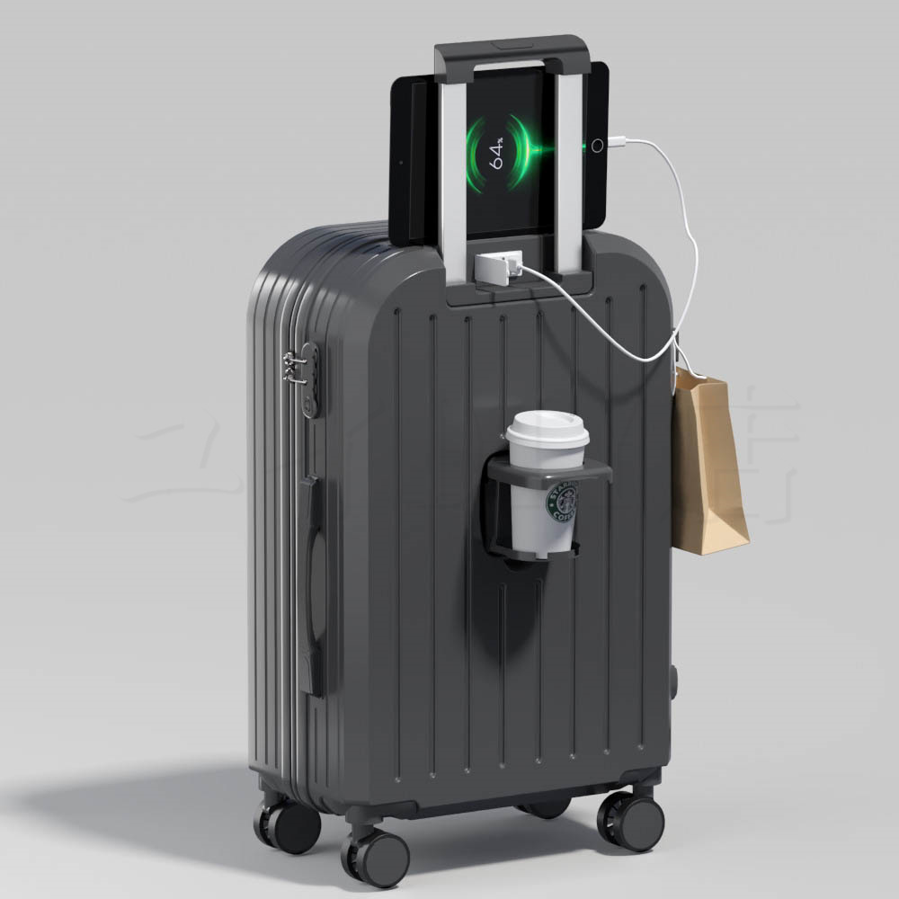【在庫処分】スーツケース USBポート付き カップホルダー 機内持ち込み 小型 Sサイズ Mサイズ 出張 2泊-3泊向き キャリーケース 旅行  超軽量 大容量 修学旅行｜yuinnshop｜02