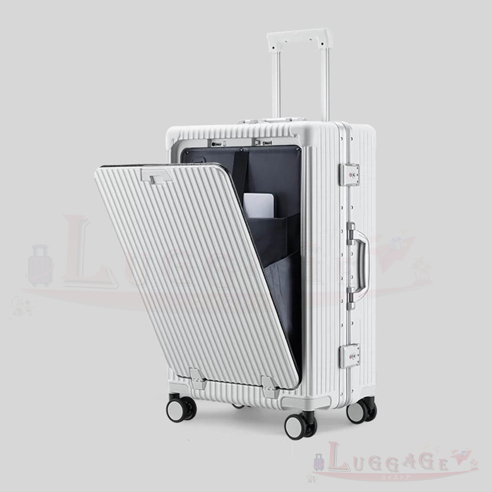 前開きスーツケース 機内持ち込み Sサイズ 40L ３~7泊 拡張 軽量 静音 小型 中型 大容量 多機能キャリーケース  キャリーケース ドリンクホルダー USBポート付｜yuinnshop｜03