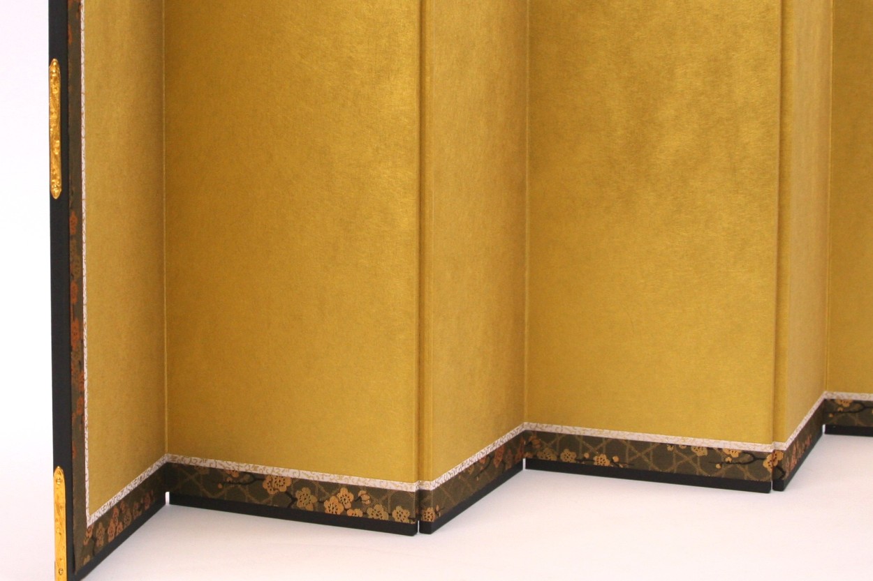 金屏風 単品 お雛様 雛人形 屏風のみ ディスプレイ 結納用・13号(金彩