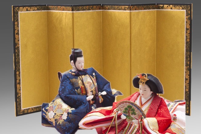 金屏風 単品 お雛様 雛人形 屏風のみ ディスプレイ 結納用・13号(金彩