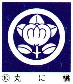 切手盆・家紋入り(越前塗)定紋8号(10)丸に橘 : k0702-10 : 結納ドット