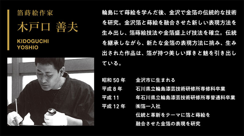 掛軸 (掛け軸) 吉祥富士(金箔工芸) 木戸口善夫 尺八横 約横70×縦