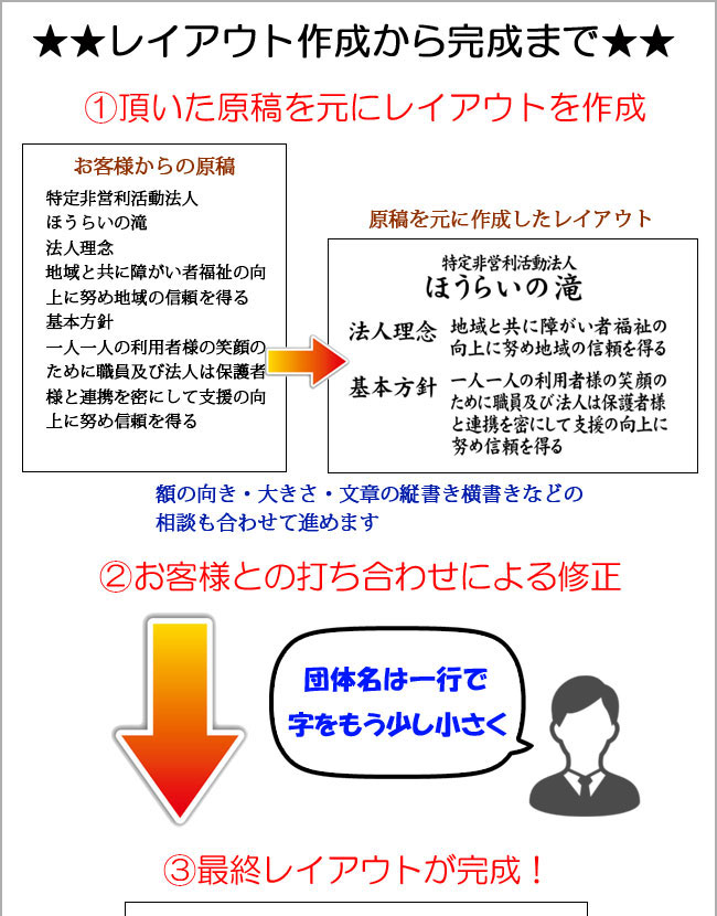 社訓・経営理念など （大判サイズ 縦＋横の長さが161〜190cm・高級和額