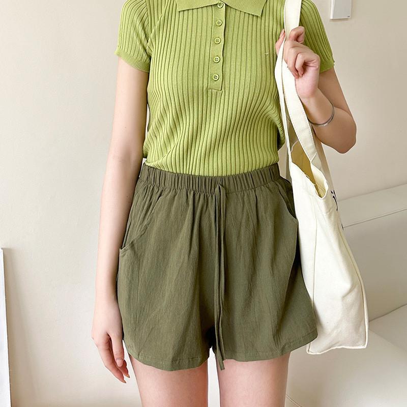 ショートパンツ レディース 夏 短め 女性 リネン 涼しい 薄手 短パン ルームウェア スポーツウェア お出かけ スポーツ 普段着 カジュアル |  | 04