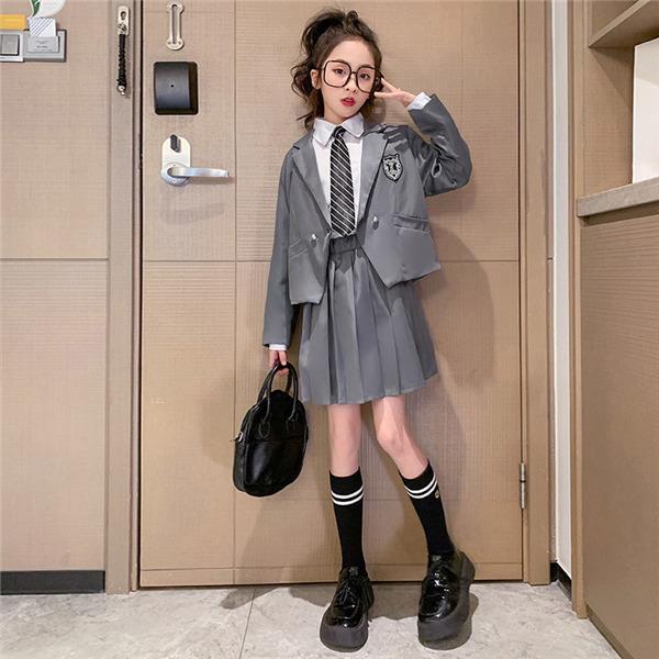 特価】スーツ 子供 女の子 4点セット 入学式 卒業式 発表会 プリーツ