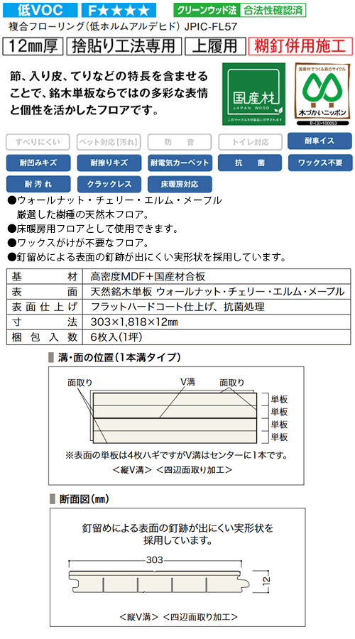 フロア 捨貼用 ノダ お取り寄せ ナチュラルフェイスS・Jベース 天然