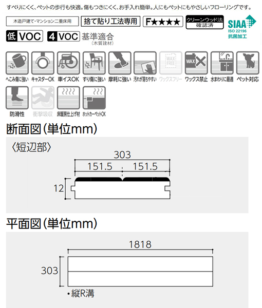 SRNG-XX お取り寄せ品 捨貼用 フロア エイダイ パートナーワン シート 溝数1 耐CT 床暖対応 抗菌 ペット対応 防滑 永大産業 28Kg  代引不可